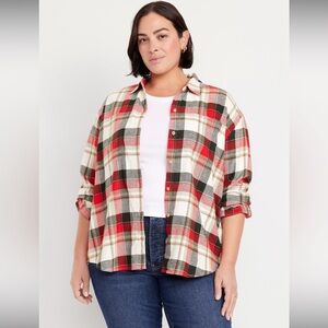 Old Navy The Boyfriend Shirt Button-Up Flannel
